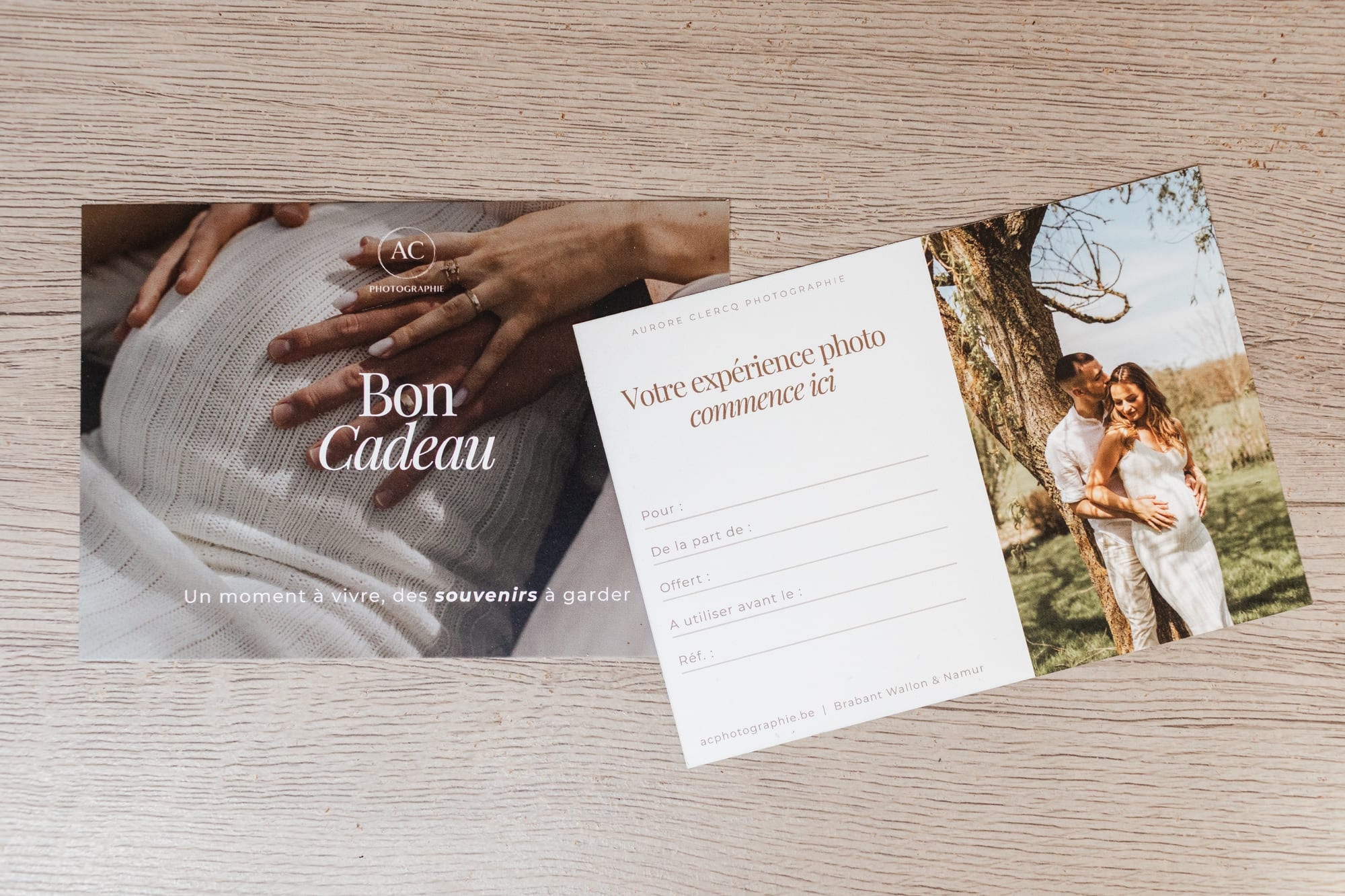 Bon cadeau Aurore Clercq Photographie — offrez une séance photo en Brabant Wallon et Namur